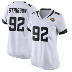 Women's Danny Striggow Jacksonville Jaguars No.92 Game Jersey - White