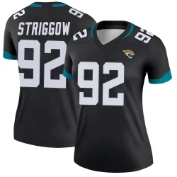Women's Danny Striggow Jacksonville Jaguars No.92 Legend Jersey - Black