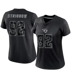 Women's Danny Striggow Jacksonville Jaguars No.92 Limited Reflective Jersey - Black