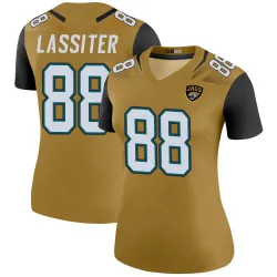 Women's Darius Lassiter Jacksonville Jaguars No.88 Legend Color Rush Bold Jersey - Gold