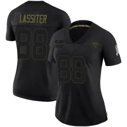 Women's Darius Lassiter Jacksonville Jaguars No.88 Limited 2020 Salute To Service Jersey - Black