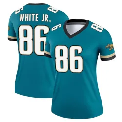 Women's David White Jr. Jacksonville Jaguars No.86 Legend Prowler Throwback Jersey - Teal