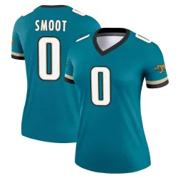 Women's Dawuane Smoot Jacksonville Jaguars No.0 Legend Prowler Throwback Jersey - Teal