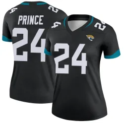 Women's De'Antre Prince Jacksonville Jaguars No.24 Legend Jersey - Black