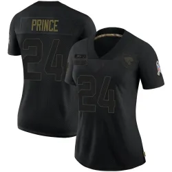 Women's De'Antre Prince Jacksonville Jaguars No.24 Limited 2020 Salute To Service Jersey - Black