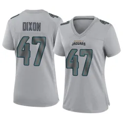 Women's De'Shaan Dixon Jacksonville Jaguars No.47 Game Atmosphere Fashion Jersey - Gray