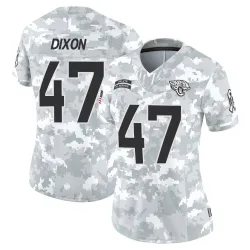 Women's De'Shaan Dixon Jacksonville Jaguars No.47 Limited 2024 Salute to Service Jersey - Arctic Camo