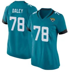 Women's Dennis Daley Jacksonville Jaguars No.78 Game Jersey - Teal