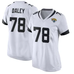Women's Dennis Daley Jacksonville Jaguars No.78 Game Jersey - White