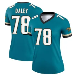 Women's Dennis Daley Jacksonville Jaguars No.78 Legend Prowler Throwback Jersey - Teal