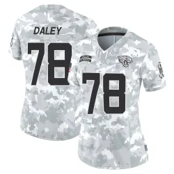 Women's Dennis Daley Jacksonville Jaguars No.78 Limited 2024 Salute to Service Jersey - Arctic Camo