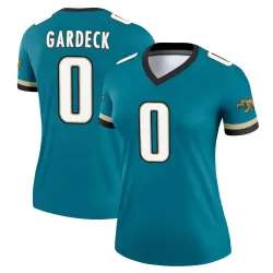 Women's Dennis Gardeck Jacksonville Jaguars No.0 Legend Prowler Throwback Jersey - Teal