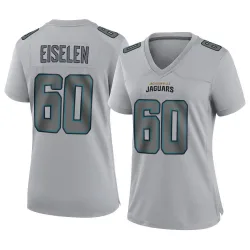 Women's Dieter Eiselen Jacksonville Jaguars No.60 Game Atmosphere Fashion Jersey - Gray