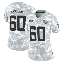 Women's Dieter Eiselen Jacksonville Jaguars No.60 Limited 2024 Salute to Service Jersey - Arctic Camo