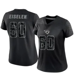 Women's Dieter Eiselen Jacksonville Jaguars No.60 Limited Reflective Jersey - Black