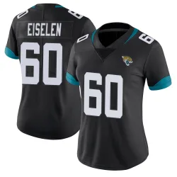 Women's Dieter Eiselen Jacksonville Jaguars No.60 Limited Vapor Untouchable Jersey - Black