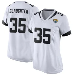 Women's Doneiko Slaughter Jacksonville Jaguars No.35 Game Jersey - White