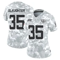Women's Doneiko Slaughter Jacksonville Jaguars No.35 Limited 2024 Salute to Service Jersey - Arctic Camo