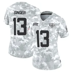 Women's Dorian Singer Jacksonville Jaguars No.13 Limited 2024 Salute to Service Jersey - Arctic Camo