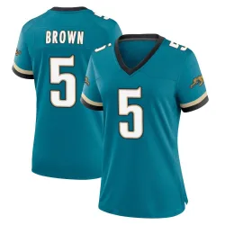 Women's Dyami Brown Jacksonville Jaguars No.5 Game Prowler Throwback Jersey - Teal