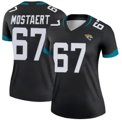 Women's Eli Mostaert Jacksonville Jaguars No.67 Legend Jersey - Black