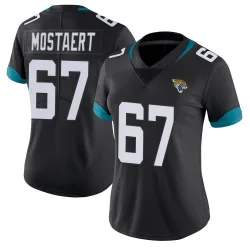 Women's Eli Mostaert Jacksonville Jaguars No.67 Limited Vapor Untouchable Jersey - Black