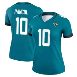 Women's Eli Pancol Jacksonville Jaguars No.10 Legend Jersey - Teal