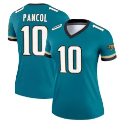 Women's Eli Pancol Jacksonville Jaguars No.10 Legend Prowler Throwback Jersey - Teal