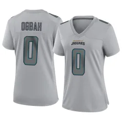 Women's Emmanuel Ogbah Jacksonville Jaguars No.0 Game Atmosphere Fashion Jersey - Gray