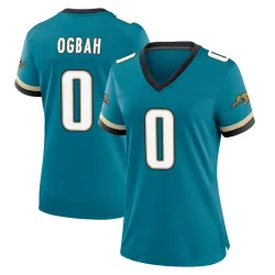 Women's Emmanuel Ogbah Jacksonville Jaguars No.0 Game Prowler Throwback Jersey - Teal