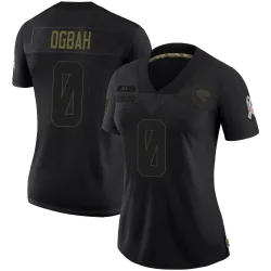 Women's Emmanuel Ogbah Jacksonville Jaguars No.0 Limited 2020 Salute To Service Jersey - Black