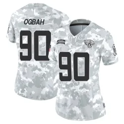 Women's Emmanuel Ogbah Jacksonville Jaguars No.90 Limited 2024 Salute to Service Jersey - Arctic Camo
