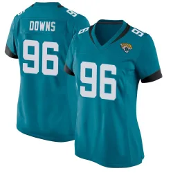 Women's Ethan Downs Jacksonville Jaguars No.96 Game Jersey - Teal