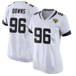 Women's Ethan Downs Jacksonville Jaguars No.96 Game Jersey - White