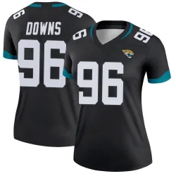 Women's Ethan Downs Jacksonville Jaguars No.96 Legend Jersey - Black