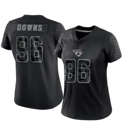 Women's Ethan Downs Jacksonville Jaguars No.96 Limited Reflective Jersey - Black