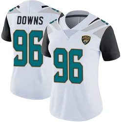 Women's Ethan Downs Jacksonville Jaguars No.96 Limited Vapor Untouchable Jersey - White