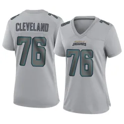 Women's Ezra Cleveland Jacksonville Jaguars No.76 Game Atmosphere Fashion Jersey - Gray