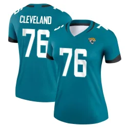 Women's Ezra Cleveland Jacksonville Jaguars No.76 Legend Jersey - Teal