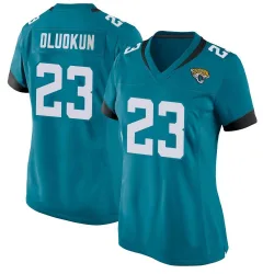 Women's Foyesade Oluokun Jacksonville Jaguars No.23 Game Jersey - Teal