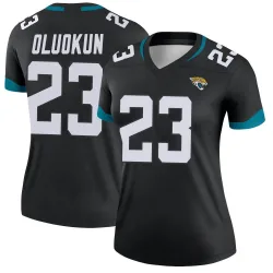 Women's Foyesade Oluokun Jacksonville Jaguars No.23 Legend Jersey - Black
