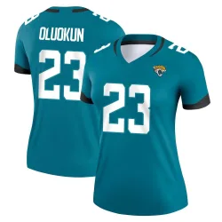 Women's Foyesade Oluokun Jacksonville Jaguars No.23 Legend Jersey - Teal