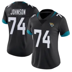 Women's Fred Johnson Jacksonville Jaguars No.74 Limited Vapor Untouchable Jersey - Black