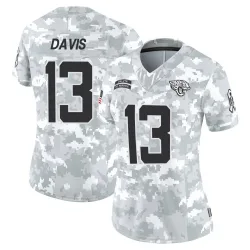 Women's Gabe Davis Jacksonville Jaguars No.13 Limited 2024 Salute to Service Jersey - Arctic Camo