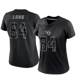 Women's Hunter Long Jacksonville Jaguars No.84 Limited Reflective Jersey - Black
