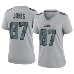 Women's J.J. Jones Jacksonville Jaguars No.87 Game Atmosphere Fashion Jersey - Gray