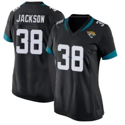 Women's Ja'Quinden Jackson Jacksonville Jaguars No.38 Game Jersey - Black