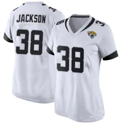 Women's Ja'Quinden Jackson Jacksonville Jaguars No.38 Game Jersey - White