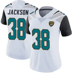 Women's Ja'Quinden Jackson Jacksonville Jaguars No.38 Limited Vapor Untouchable Jersey - White