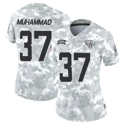 Women's Jabbar Muhammad Jacksonville Jaguars No.37 Limited 2024 Salute to Service Jersey - Arctic Camo